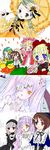  artist_request blonde_hair bow candy drill_hair empty_eyes food gaijin_4koma gloom_(expression) highres hina_ichigo kanaria kirakishou lollipop multiple_girls pink_bow rozen_maiden shinku siblings sisters souseiseki suigintou suiseiseki swirl_lollipop twins 