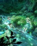  3girls fireflies ikeda_jun_(mizutamari) multiple_girls original stream when_you_see_it 
