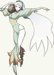  boots crossed_legs full_body green_footwear grune_(tales) long_hair long_sleeves lowres nakazawa_kazuto official_art side_slit simple_background solo standing tales_of_(series) tales_of_legendia very_long_hair watson_cross white_background white_hair 