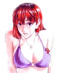  anezaki_mamori artist_request bikini eyeshield_21 purple_eyes red_hair solo swimsuit 