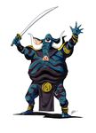  atlus blue_skin demon elephant girimehkala_(megami_tensei) persona shin_megami_tensei sword tusks weapon 