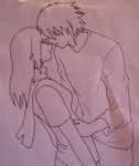  almost_kiss couple girl girl_with_guy guy love male monochrome poorly_drawn 