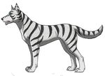  claws dog fangs ginga_nagareboshi_gin paws tail white_tiger_(ginga_nagareboshi_gin) wolf 