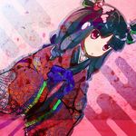  aco_(koaya_ako) alternate_costume black_hair hair_ornament japanese_clothes katanagatari kimono solo togame 