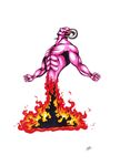  atlus demon fire flame horns persona pink_skin shin_megami_tensei 