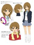  alternate_hairstyle bad_id bad_pixiv_id blazer bubble_blowing character_sheet chewing_gum chounatsu extra instrument jacket k-on! loose_socks official_style school_uniform scrunchie side_ponytail socks tachibana_himeko tambourine translated 