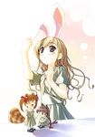  :3 animal_ears bunny_ears cat_ears fukuzawa_yumi maria-sama_ga_miteru multiple_girls parody raccoon_ears shimazu_yoshino takoyaki_(roast) toudou_shimako 