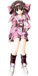  alternate_color artist_request brown_hair full_body highres long_sleeves pink_shorts rimururu samurai_spirits shorts simple_background solo standing 