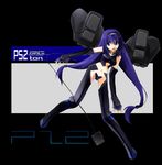  blue_hair game_console highres nagare_hyougo os-tan personification playstation_2 product_girl ps2-tan solo 