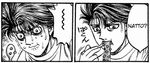  artist_request comic food greyscale hajime_no_ippo hard_translated lowres monochrome nattou translated vorg_zangheif 