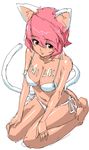  animal_ears bikini borrowed_character cat_ears oekaki onija_tarou original sketch solo swimsuit vrco 