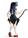  animal_ears bangs blue_hair blunt_bangs cat_ears cat_tail furude_rika higurashi_no_naku_koro_ni long_hair skirt solo suspenders tail yuuji 