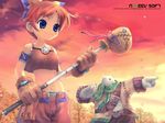  1girl autumn bear gloves golf hoon_park_jeong official_art pangya pipin scarf titan_boo wallpaper 