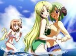  :o ;o ass bangs beach bikini bikini_top_removed blonde_hair blue_eyes blush bow breast_press breasts casual_one-piece_swimsuit cleavage clenched_hand cloud cloudy_sky cutoffs day denim denim_shorts embarrassed from_side fuyou_kaede green_eyes green_hair green_swimsuit hair_bow hair_ribbon hairband highleg highleg_swimsuit holding hug kareha large_breasts light_rays long_hair looking_back multiple_girls ocean one-piece_swimsuit one_eye_closed open_mouth orange_hair outdoors parted_bangs pointing pointy_ears polka_dot polka_dot_bikini polka_dot_swimsuit print_bikini purple_eyes ribbon running sanshita shigure_asa short_hair short_shorts shorts shuffle! side-tie_bikini sideboob sidelocks sky small_breasts splashing sunbeam sunlight surprised swimsuit symmetrical_docking topless torso_grab towel tress_ribbon very_long_hair wading wardrobe_malfunction water white_bikini wince 