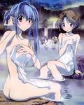  adjusting_hair ass back bath blue_eyes blue_hair blush brown_hair chibi closed_eyes covering double_bun fence hair_bun hair_up kakyuusei_2 kotono_chiho kurashima_tomoyasu long_hair looking_back multiple_girls night night_sky nude nude_cover onsen outdoors purple_eyes purple_hair rock saimon_tamaki scan shirai_yuuri short_hair sitting sky smile soaking_feet submerged takatoo_nanase towel towel_on_head water waterfall wet 