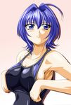  adjusting_clothes adjusting_swimsuit artist_request blue_eyes blue_hair breasts hayase_mitsuki kimi_ga_nozomu_eien large_breasts one-piece_swimsuit sideboob solo swimsuit 