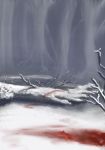  blood log scenery skogi snow tree wood zero_pictured 