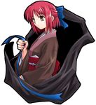  half_updo kohaku long_sleeves lowres red_hair solo torishimo tsukihime 