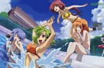  armpits arms_up artist_request bikini blue_eyes blue_hair breasts cloud day detexted fuyou_kaede green_hair hair_ribbon hairband highres innertube large_breasts lisianthus long_hair medium_breasts multiple_girls nerine official_art one-piece_swimsuit one_eye_closed orange_hair outdoors pointy_ears pool poolside primula red_eyes red_hair ribbon school_swimsuit shigure_asa short_hair shuffle! side-tie_bikini silver_hair splashing striped striped_bikini striped_swimsuit swimsuit third-party_edit tress_ribbon twintails water 