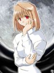  arcueid_brunestud blonde_hair full_moon hana_(hana_mo_arashi_mo) long_skirt long_sleeves moon red_eyes short_hair skirt solo sweater tsukihime turtleneck 