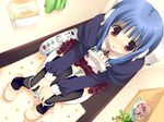  game_cg ilfa long_sleeves mitsumi_misato robot_ears solo thighhighs to_heart_2 to_heart_2_xrated toilet toilet_use 