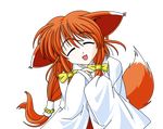  animal_ears firefox fox_ears fox_tail japanese_clothes long_sleeves miko os-tan personification solo tail transparent_background vector_trace 