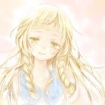  1girl blonde_hair braid closed_mouth creatures_(company) game_freak green_eyes lillie_(pokemon) long_hair nintendo pokemon pokemon_(game) pokemon_sm simple_background sleeveless smile solo twin_braids yomogi_(black-elf) 