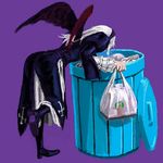  artist_request bag long_hair long_sleeves plastic_bag rozen_maiden solo suigintou trash trash_can 