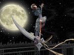  3d artist_request full_moon long_sleeves moon original scythe solo 