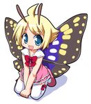  antennae blonde_hair fairy mary_janes osaragi_mitama shimon shimotsuma shoes solo thighhighs wings 