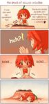  4koma anger_vein blush book comic curious eating food habanero habanero-tan hard_translated o_o original pain red_eyes red_hair shigatake spicy translated 