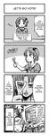  3girls 98se-tan artist_request character_request comic greyscale hard_translated monochrome multiple_boys multiple_girls os-tan translated 
