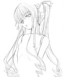  aoi_kumiko doll_joints flat_chest greyscale long_hair monochrome nude rozen_maiden shinku sketch solo 