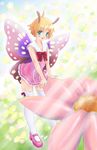  antennae blonde_hair bug butterfly fairy full_body insect kisaragi_miyu mary_janes shimon shimotsuma shoes solo thighhighs wings 