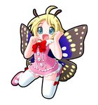  antennae blonde_hair fairy kitsupon mary_janes shimon shimotsuma shoes solo thighhighs wings 