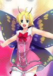  antennae artist_request blonde_hair bug butterfly fairy insect shimon shimotsuma solo thighhighs wings 