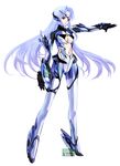  armor blue_hair breasts choco gloves kos-mos kos-mos_ver._3 long_hair medium_breasts red_eyes solo third-party_edit third-party_watermark xenosaga xenosaga_episode_iii 