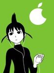  artist_request digital_media_player genshiken green ipod ipod_ad lowres monochrome ogiue_chika solo 