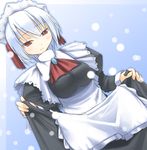  bangs jirou_(chekoro) kotonomiya_yuki long_sleeves maid snowing solo suigetsu 