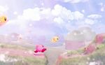  chick cloud kirby kirby_(series) no_humans orioto running scenery sky wallpaper 