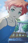  camisole face green_eyes jewelry kumatora mother_(game) mother_3 necklace pink_hair senntakuya short_hair smile solo 