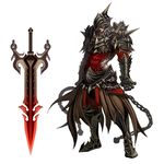  absurdres armor atlantica_online chains exorcist helmet highres sword weapon 