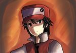  baseball_cap black_hair hat male_focus pokemon pokemon_(game) pokemon_gsc popped_collar red red_(pokemon) roos smile solo 