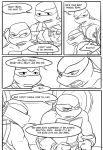  comic leonardo_(tmnt) male ninja raphael_(tmnt) reptile scalie sneefee teenage_mutant_ninja_turtles text turtle weights 
