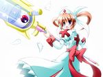  alternate_costume alternate_weapon aoi_wakusei brown_hair long_hair long_skirt long_sleeves lyrical_nanoha magical_girl mahou_shoujo_lyrical_nanoha mahou_shoujo_lyrical_nanoha_a's mahou_shoujo_lyrical_nanoha_strikers nurse purple_eyes raising_heart skirt solo syringe takamachi_nanoha twintails wand weapon 