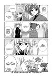  =_= choker close-up closed_eyes comic embarrassed english face fate_testarossa greyscale hair_ribbon hands_on_own_cheeks hands_on_own_face hard_translated heart long_sleeves lyrical_nanoha magical_girl mahou_shoujo_lyrical_nanoha mahou_shoujo_lyrical_nanoha_a's mikage_takashi monochrome multiple_girls open_mouth reinforce ribbon speech_bubble sweatdrop takamachi_nanoha talking translated twintails 