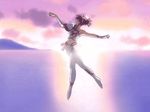  angel animated animated_gif henshin kaleido_star lowres naegino_sora purple_hair solo wings 