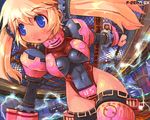  blonde_hair blue_eyes f-zero fire_stingray lightning_halfpipe long_hair lowres mecha_musume oekaki shigatake solo twintails 