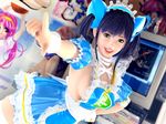  3d cocoa_(character) cosplay hairpods incise_soul lace m-rs maid solo thighhighs 