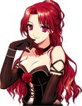  animated animated_gif blinking choker flower gloves lowres mabinogi red_eyes red_hair rose rua solo transparent_background 